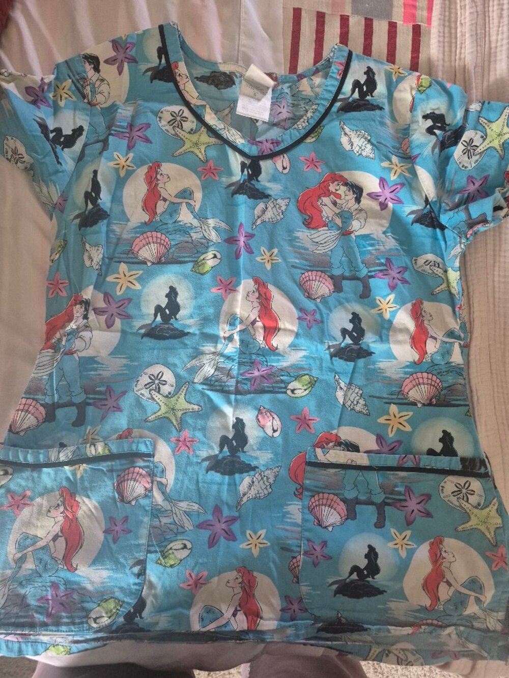 Little Mermaid Scrub top